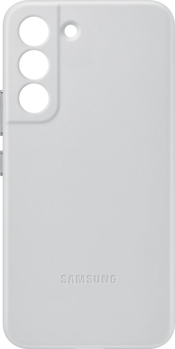 Samsung Leather Cover für Galaxy S22 Light Gray