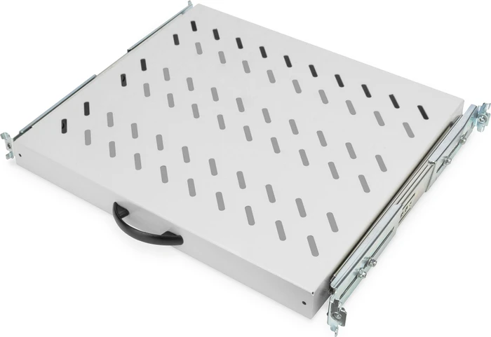 Digitus ausziehbarer Fachboden für Netzwerk- und Serverschränke, 19", hellgrau, 600mm Einbautiefe, 1HE