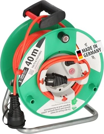Brennenstuhl Garant G Gartenkabeltrommel, Gerätetrommel, Schuko auf 1x Schuko, 40m, IP44, H05VV-F 3G1,5
