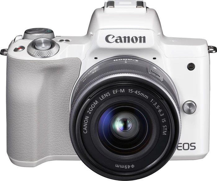 Canon EOS M50 weiß mit Objektiv EF-M 15-45mm 3.5-6.3 IS STM