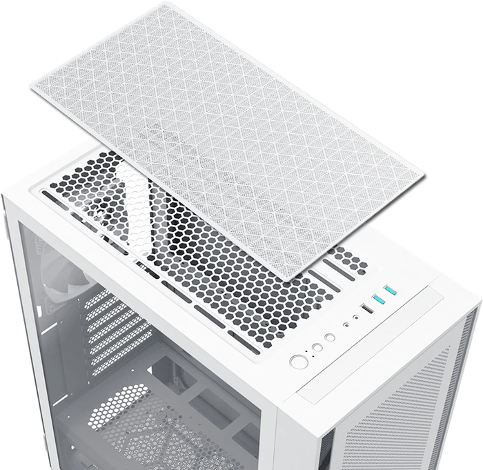 Montech Air 1000 Lite White, weiß, Glasfenster