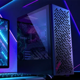 ADATA XPG Valor Air, schwarz, Glasfenster