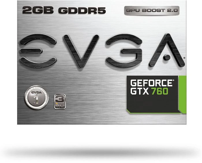 EVGA GeForce GTX 760, 2GB GDDR5, 2x DVI, HDMI, DP