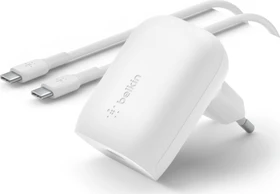 Belkin BoostCharge USB-C-PD 3.0-PPS-Ladegerät 30W mit USB-C/USB-C-Kabel weiß