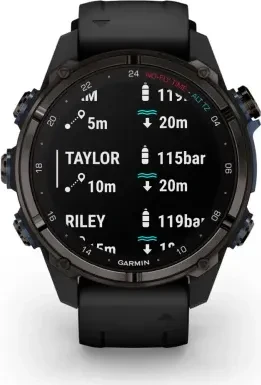 Garmin Descent Mk3i 43mm mit Silikonarmband carbon grey/black