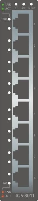 Planet IGS-801T Industrial Railmount Gigabit Switch, 8x RJ-45