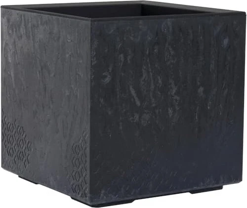 Siena Garden Faro Stone Pflanzkasten 40x40cm schwarz
