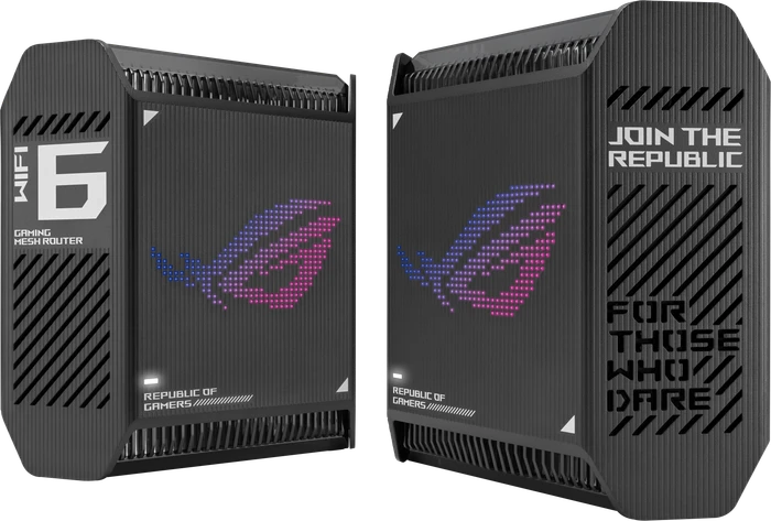 ASUS ROG Rapture GT6, AX10000, schwarz, Router und Repeater Set, 2er-Bundle