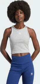 adidas Essentials Ribbed Funktionsshirt ärmellos medium grey heather (Damen)