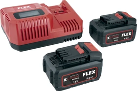 Flex Power 55 R Starterset 18V, 5.0Ah, Li-Ionen, 2 Akkus [10.0Ah] [180Wh]