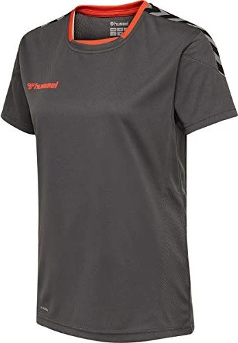 hummel Authentic Poly Jersey Funktionsshirt kurzarm grau/orange (Damen)