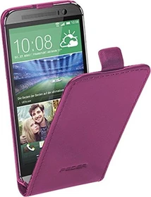 Pedea Flip Cover Echtleder für HTC One Mini 2 violett