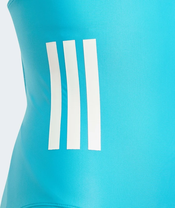 adidas 3-Streifen C-Back Badeanzug lucid cyan/white (Junior)