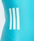 adidas 3-Streifen C-Back Badeanzug lucid cyan/white (Junior) Vorschaubild