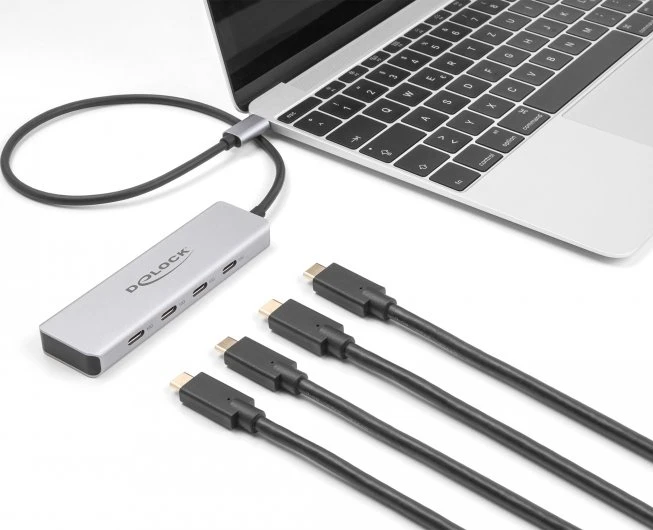 DeLOCK 4-Port USB-C-Hub, 4x USB-C 3.1, USB-C 3.1 [Stecker]