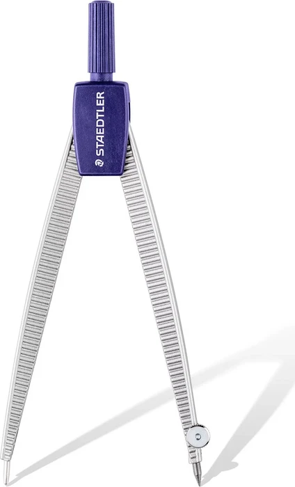 Staedtler Noris Club 550 Schulzirkel Metall, silber/blau, Klappdeckeletui