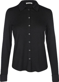 Marc O'Polo Regular Jersey Lenzing Ecovero Hemd langarm schwarz (Damen)