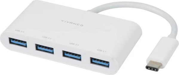 Vivanco Type-C Hub 4 ports, USB-C 3.0 [Stecker]