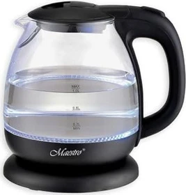 Maestro MR-055 1l Glas-Wasserkocher schwarz