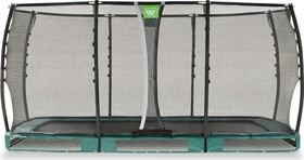 Exit Toys Allure Premium mit Sicherheitsnetz 244x427cm Bodentrampolin grün