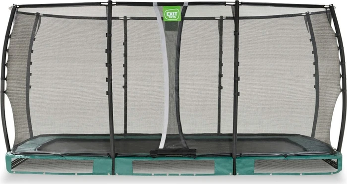 Exit Toys Allure Premium mit Sicherheitsnetz 244x427cm Bodentrampolin grün