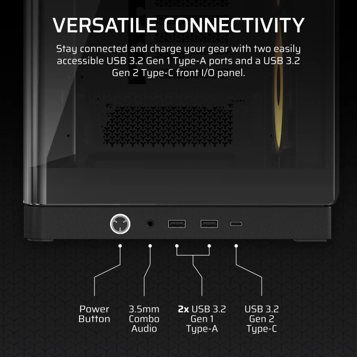 Corsair FRAME 4500X RS-R ARGB, schwarz, Glasfenster