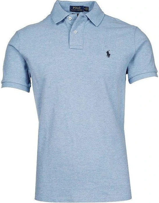 Ralph Lauren The Iconic Mesh Poloshirt kurzarm light blue melange (Herren)