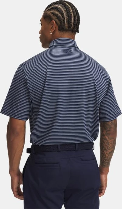 Under Armour Playoff 3.0 Stripe Poloshirt kurzarm midnight navy/downpour gray (Herren)