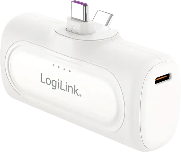 LogiLink Powerbank 2x USB-C 5000mAh weiß
