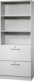 Hammerbacher HR-Schrank 5OH V7300, Relinggriff, grau/grau, Aufbewahrungskombination