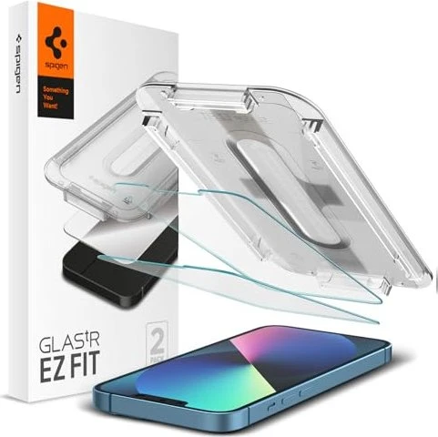 Spigen GLAS.tR EZ Fit Screen Protector für Apple iPhone 13 Mini, 2er-Pack