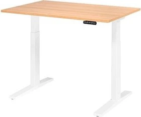 Hammerbacher Ergonomic Aktiv XMKA12 elektrisch höhenverstellbarer Sitz-Steh-Schreibtisch 120x80cm Eiche/weiß