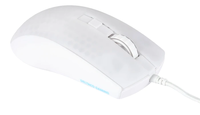Deltaco WM87 RGB Ultralight Gaming Mouse weiß/transluzent, USB