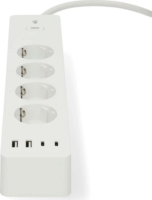 Nedis SmartLife WLAN Smart-Steckdosenleiste 4-fach, 3680W, 2x USB-C/2x USB-A, Smart-Steckdosenleiste
