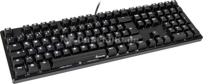 Ducky One schwarz, LEDs weiß, MX BROWN, USB, DE