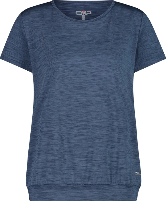 CMP Stretch Jersey Funktionsshirt kurzarm schwarz/blau melange (Damen)