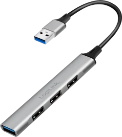 LogiLink 4-Port Slim-Hub, 1x USB-A 3.0/3x USB-A 2.0, USB-A 3.0 [Stecker] (UA0391)