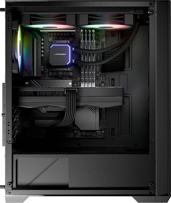 LC-Power Gaming 717B Meshwork_L Dark, schwarz, Glasfenster