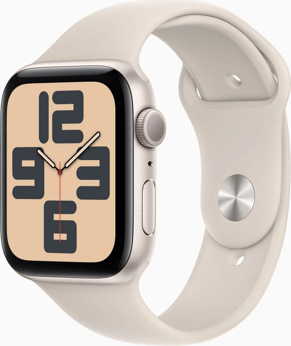 Apple Watch SE (2022) (GPS) 44mm Polarstern mit Sportarmband M/L Polarstern