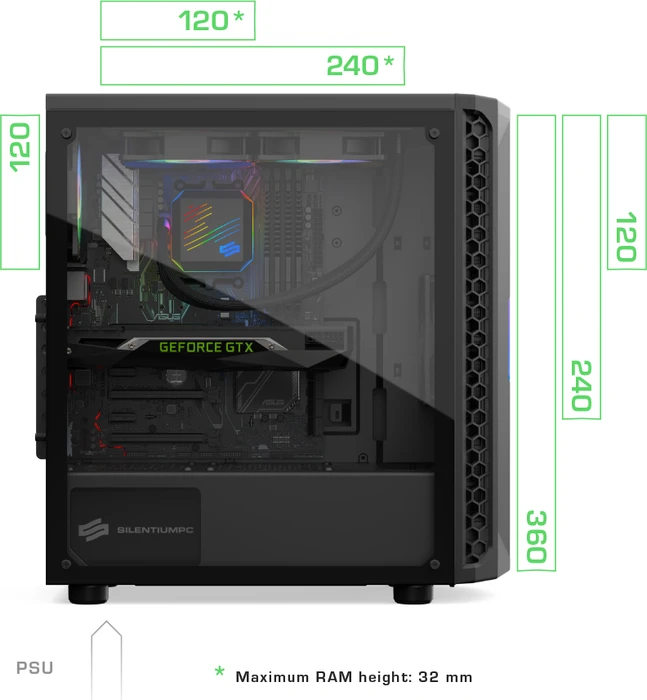 Endorfy SilentiumPC Signum SG1Q Evo TG ARGB, Glasfenster