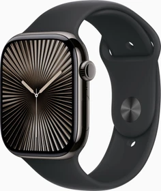 Apple Watch Series 10 (GPS + Cellular) 46mm Titan Schiefer mit Sportarmband S/M schwarz