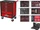 KS Tools RACINGline Werkzeugwagen schwarz/rot bestückt inkl. 598-tlg. Zubehör (826.7598)
