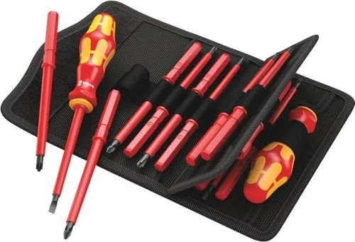 Wera Kraftform Kompakt VDE 60i/62i/65i/18 Bitset inkl. Tasche, 18-tlg.