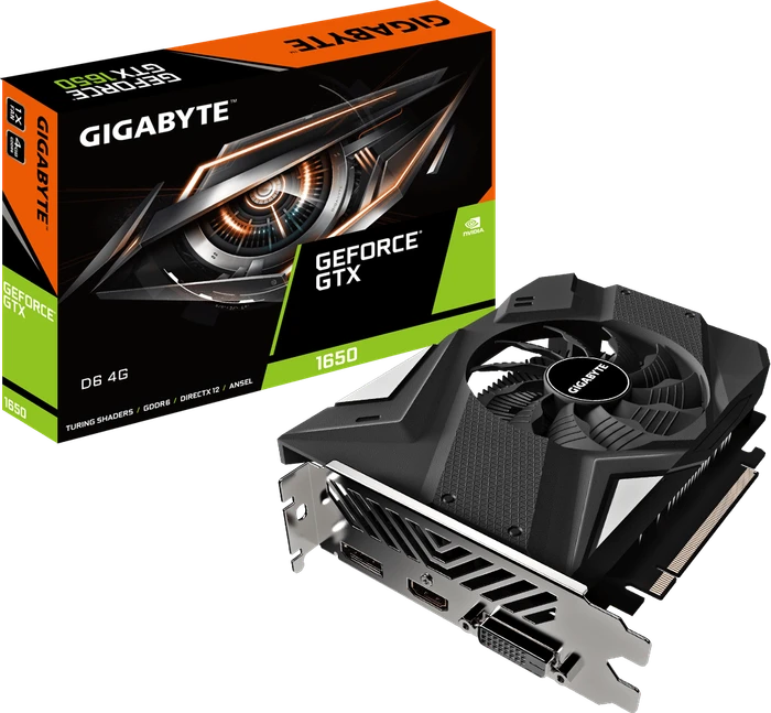 GIGABYTE GeForce GTX 1650 D6 4G (Rev. 2.0), 4GB GDDR6, DVI, HDMI, DP