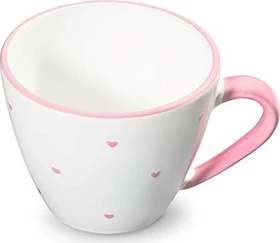 Gmundner Keramik Herzerl Kaffeetasse Gourmet 9cm rosa