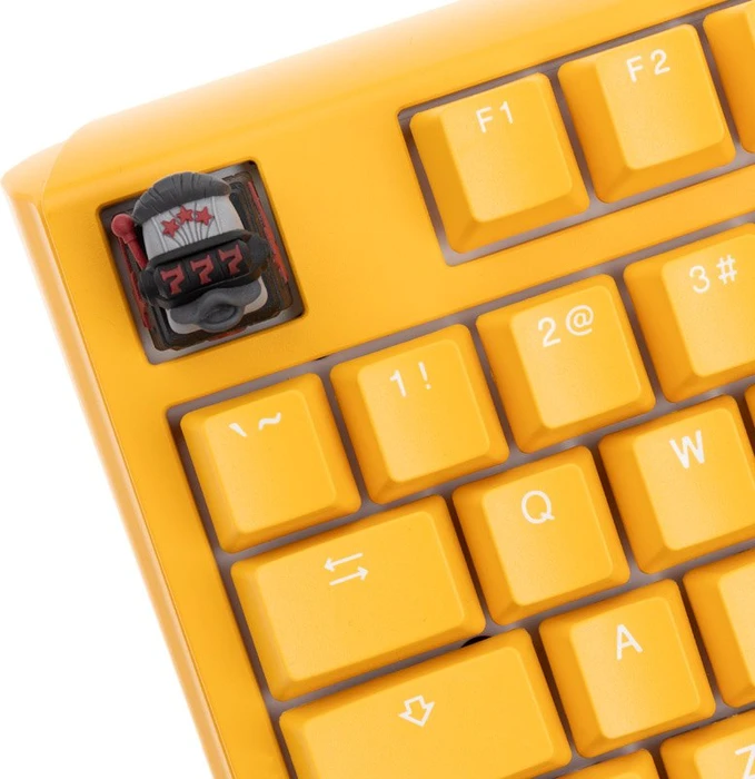 Ducky x Hot Keys Project Ducky League Keycap Dark Edition - Lucky, Kunstharz (Resin), schwarz/grau/rot, 1 Taste