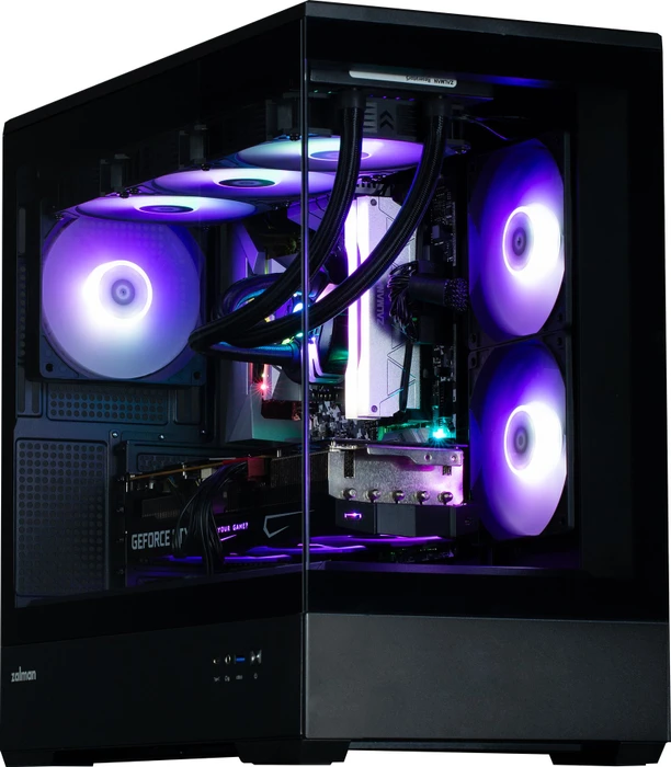 Zalman P30 Black, schwarz, Glasfenster