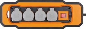 Brennenstuhl professionalLINE Steckdosen-Powerblock IP54, 4-fach, 8m, orange/anthrazit