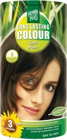 Henna Plus Long Lasting Colour Haarfarbe 5 Light Brown, 100ml
