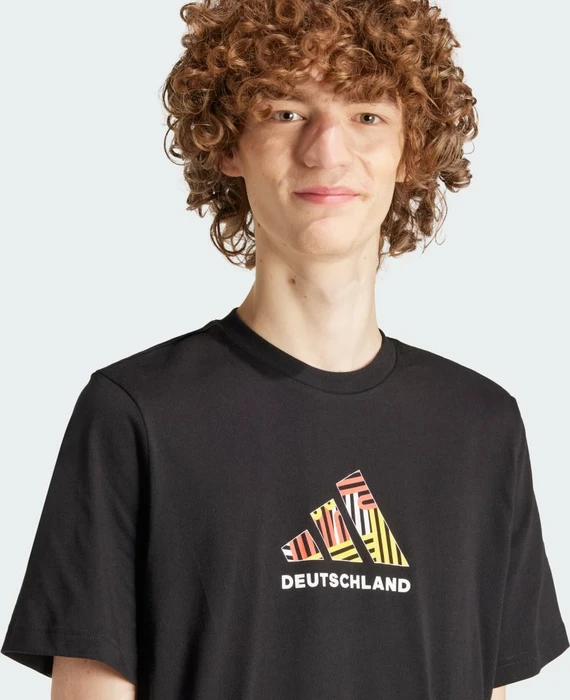 adidas Germany Football Fan Graphic T-Shirt kurzarm schwarz (Herren)